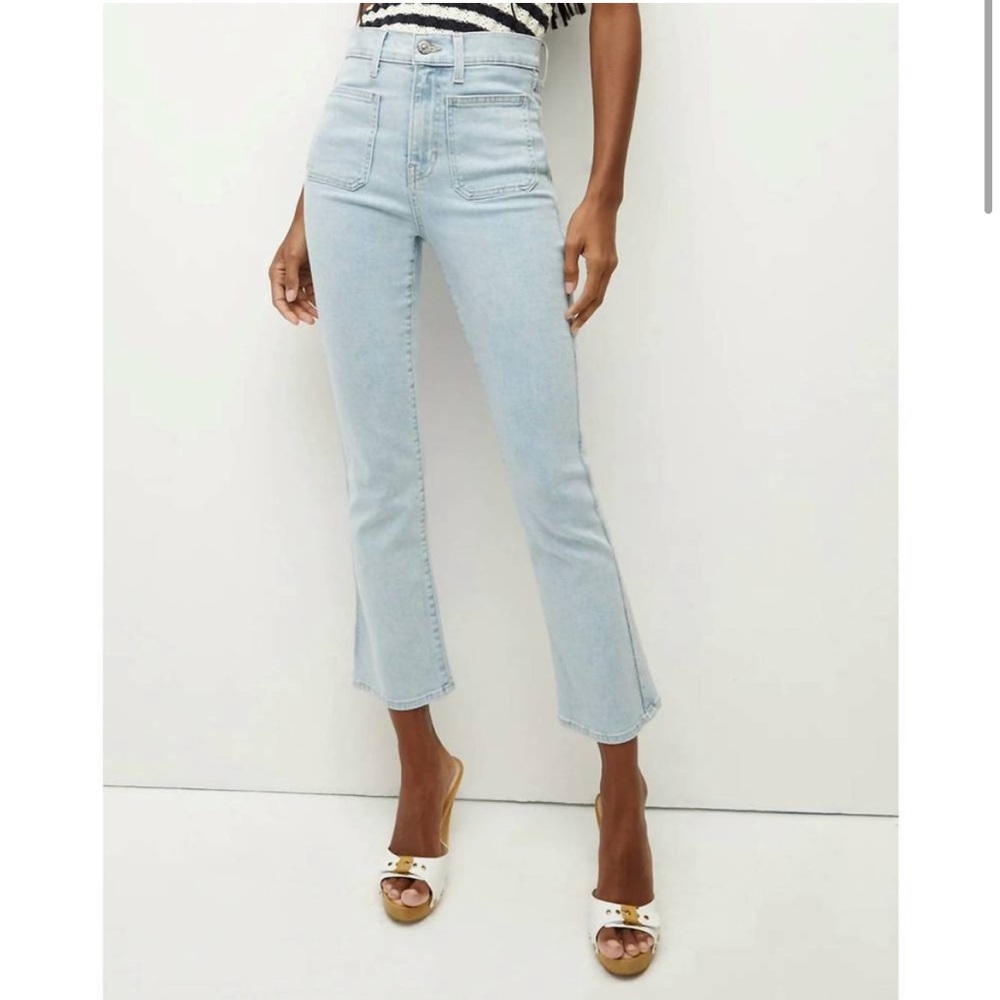 NEW VERONICA BEARD carly cropped kick flare patch pocket in get reel Size 25 0‎